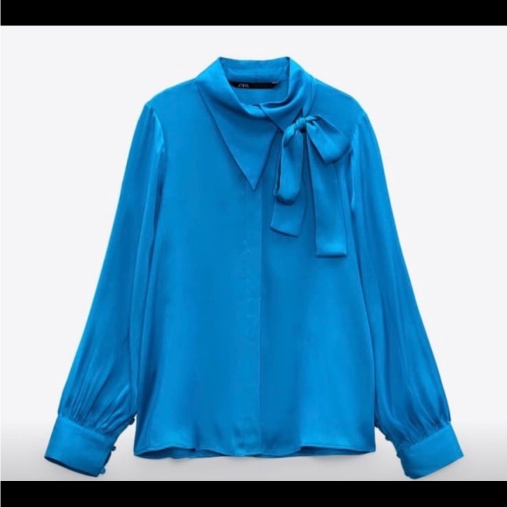 Zara necktie blouse large